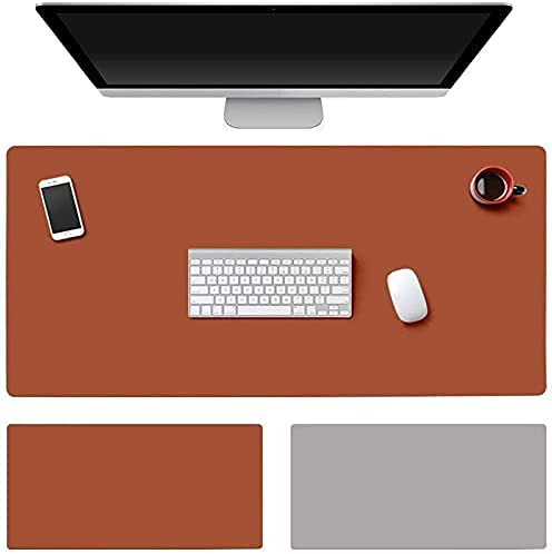 ONICORN Dual-Sided Non-Slip Laptop Desk Ultra Thin Large Mouse Pad, Writing Mat Easy Clean Waterproof PVC Leather Table Protector for Office Work, Home, (80x40 cm) (1 pcs) (Brown-Grey) (B095WWQ7TG) Amazon Price History, Amazon Price Tracker