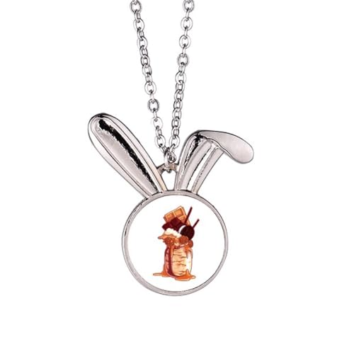 Bijoux animaliers de qualité avec le collier pendentif lapin Biscuit Chote