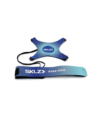 SKLZ Star-Kick Hands-Free Adjustable Solo Soccer Trainer - Fits Ball Sizes 3 4 and 5 (Cobalt)