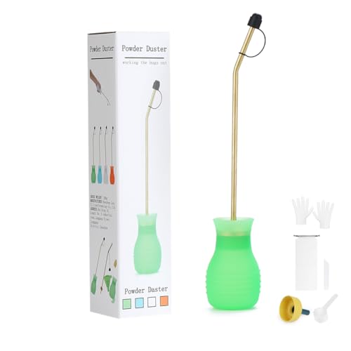 Image of Powder Duster /Large Diatomaceous Earth Bulb Duster /Powder Applicator - Diatomaceous Earth Bulb /Applicator (Green)
