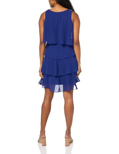 Image of S.L. Fashions Womens Tiered Cocktail Party Dress, Wedding Guest Gown (Petite and Regular Sizes)