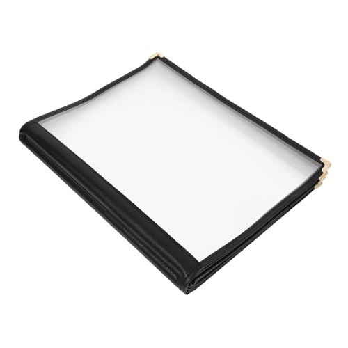 Cabilock Recipe Book Menu Holder Clear Menu Holder for Restaurant Menu Cover Restaurant Menu Holder for Bar Restaurant Menu Covers Menu Cover for Restaurant Menu Folders Leather Transparent