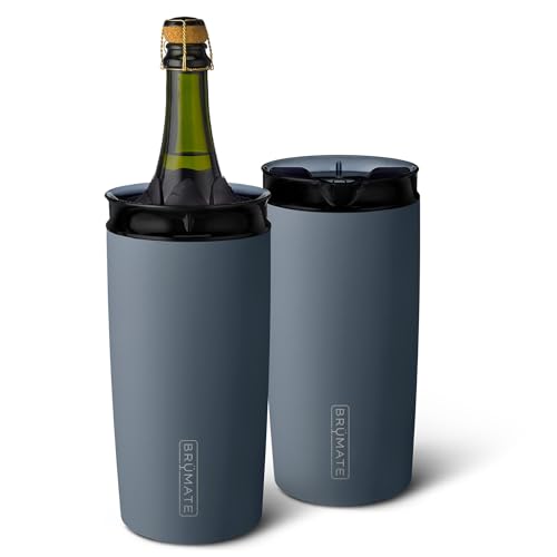BrMate Togosa 2-in-1 Wine Chiller Bucket & Pitcher | 100% Leakproof Locking Lid | Portable Chiller Fits Most Wine Champagne & Liquor Bottles | Perfect Wine Gift | 49oz (Nightfall Blue)