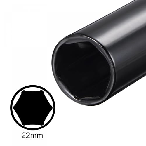 Image of TA-VIGOR 2Pcs 1 /2 Drive by 22mm Deep Impact Socket, 6 Inch Length Durable Reliable CR-V Steel, 6-Point Metric Sizes for Home Car Repair