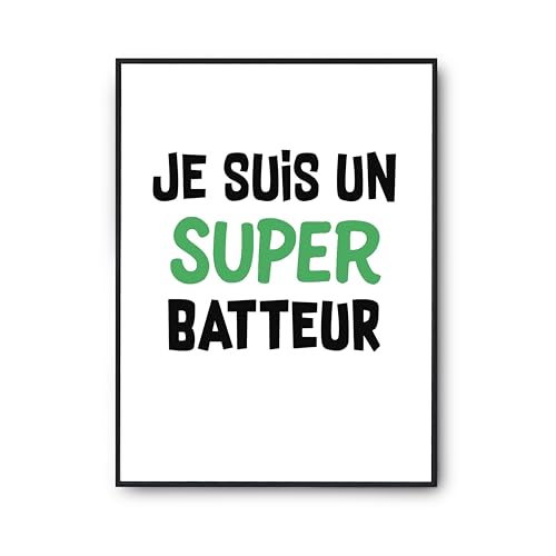 Poster A3 Otshirt imprimé en France affiche super batteur de qualité