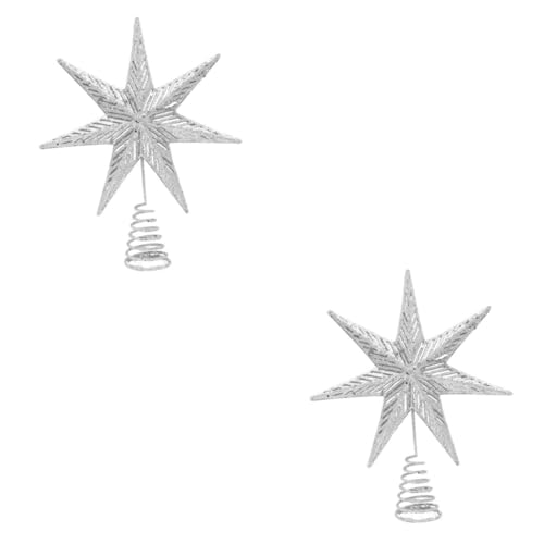Bolas de Navidad y adornos de estrella de septangle PRETYZOOM para el árbol 2