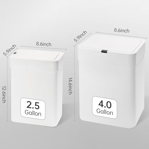 Canecas de basura con sensor 2 pack blanco 6.5 gal miniatura 2