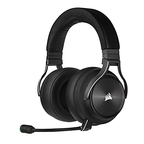 CORSAIR VIRTUOSO RGB WIRELESS XT Multiplatform Gaming Headset With Bluetooth – Dolby Atmos – Broadcast Quality Microphone – iCUE Compatible- PC, Mac, PS5, PS4, Nintendo Switch, Mobile – Black