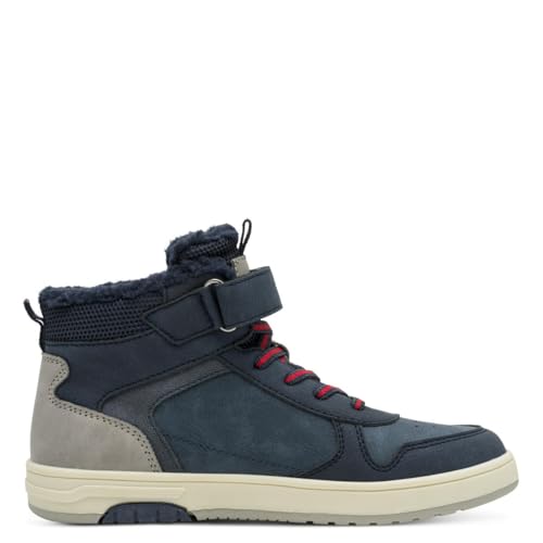 s.Oliver Jungen Sneaker flach High Top Wasserabweisend, Blau...