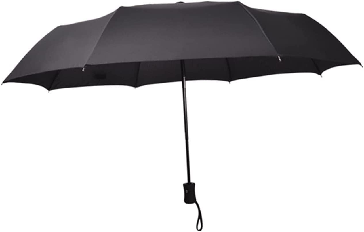 Ribs Umbrellablack Outdoor Three Folding Umbrellas
