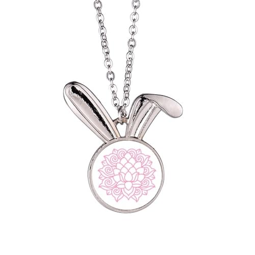 Collier lotus et lapin hypoallergénique pour peau sensible, sans nickel ni irritation