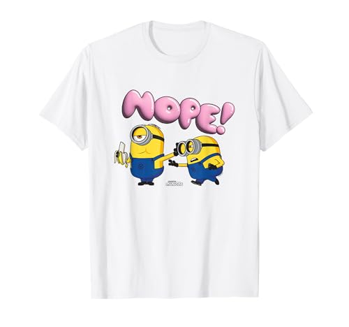 Minions Não! Stuart Enjoying a Banana Big Chest Poster t-shirt, Branco, S
