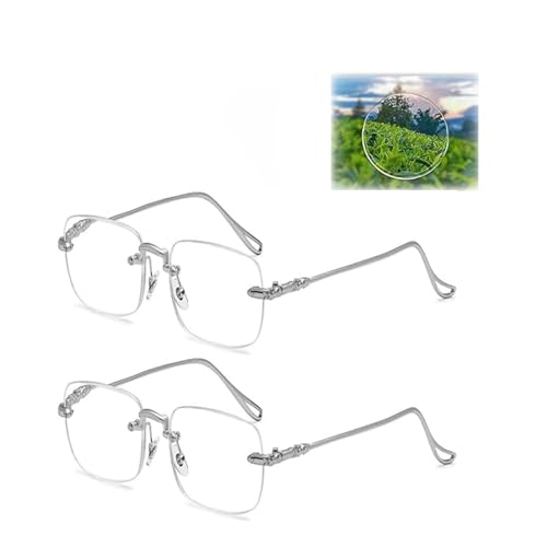 2 Stück Autozoom Lesebrille, Intelligente Zoom Lesebrille Herren...