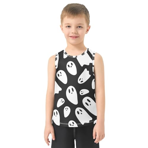 J JOYSAY Cartoon Ghost Halloween Boys Tank Top Sleeveless Muscle Shirts Quick Dry Kids T-Shirts 3-15T2