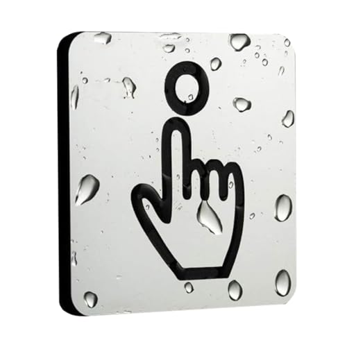 Pegación de timbre del letrero de campana de timbre de timbre de timbre de timbre de campana auto adhesivo letrero de puerta acrílico casa jardín de la pared de la pared del timbre del icono