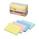 ポストイット 付箋 強粘着 ノート パステルカラー 75×127mm 90枚×5冊 655-5SSAP