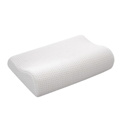 Hehilark Almohada viscoelástica, Resistente al Polvo y al ácaro, Almohada ortopédica con Funda Transpirable Lavable, Color Blanco, 1Pack