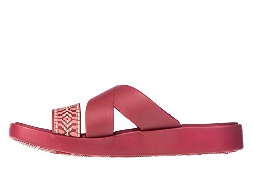 Image of Khadims Waves Women Maroon Casual Slip-On Sandal, 8 UK