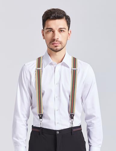 Image of Men's Suspenders with Swivel Hooks and Adjustable Braces, Suitable for Heavy Duty, Big and Tall