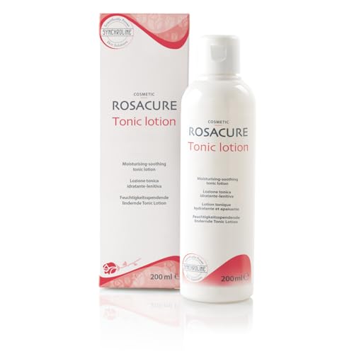 Synchroline Rosacure Tonic Lotion 200 ml, Tonico Idratante e Lenitivo per Pelli Sensibili Con Couperose, Made In Italy