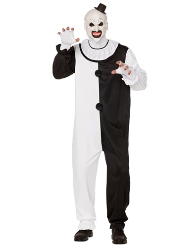 Spirit Halloween Adult Art the Clown Costume - Terrifier Men Size LARGE/X-LARGE Multicolor