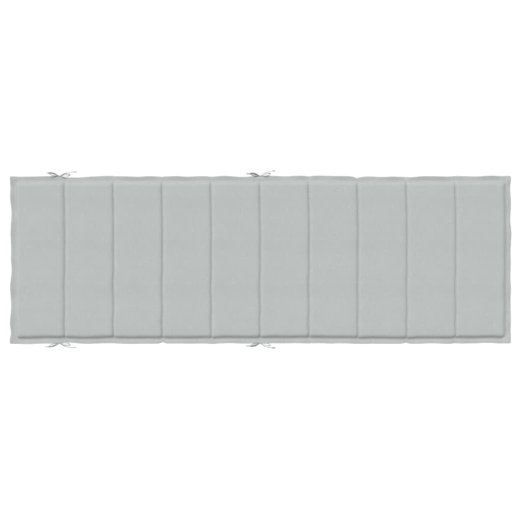 ZEYUAN Cojín para Tumbona Tela Gris Claro Melange 186x58x3 cm, Cojin Tumbona Exterior, Colchonetas para Tumbonas, Colchoneta Hamaca, Cojín De Silla De Hamaca, Colchón para Tumbona - 4002476