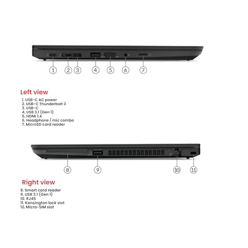 Lenovo ThinkPad T490 14" Laptop - Intel Core i5 8th Gen CPU - 16GB RAM - 256GB SSD - Windows 11 Pro (Renewed) - Image 5