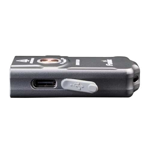 Fenix E03R v2.0 Keychain Flashlight, Grey, 500 Lumen Bright USB-C Rechargeable EDC with Red LED and Organizer (Grey) - Thumbnail 3