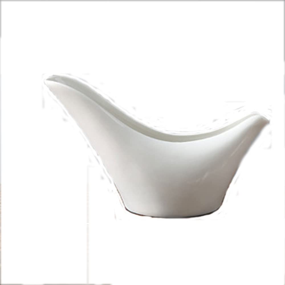 Barco de salsa fácil de verter Gravy Boats Leche Jugs Carne de res Filete Jugo Cubo Bucket Sauce Placa Vajilla Accesorios de Café para servir aderezo para ensaladas, caldo, pimienta negra ( Size : L )