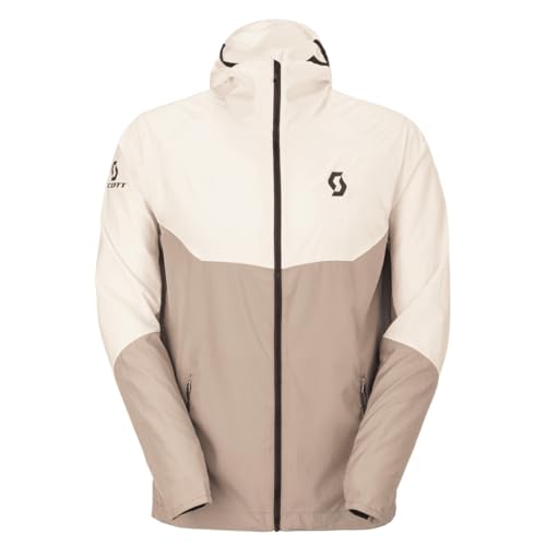 Scott Explorair Light WB Veste coupe-vent blanc et beige pour randonnée