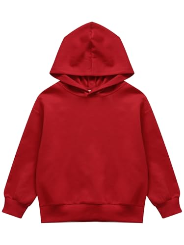 Kids Boys Pullover Hoodies Girls Hooded Sweatshirt Solid Color Tops Casual Outfits4