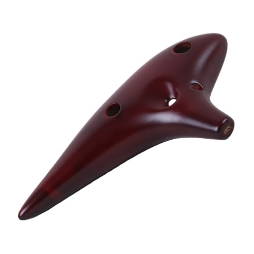 Mulucky MO001 Ocarina 12 Hole Alto C Smokey Straw Fired Ceramic Ocarina thumb #1