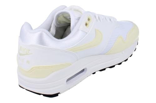 Image of Nike Air Max 1 Women's Shoes (DZ2628-108, White /Summit White /Black /Alabaster) Size 6.5