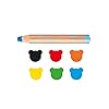 CARIOCA Baby Crayons 3in1, Pastelloni Colorati Super Lavabili per Bambini 3 in 1, Matite Colorate e Pastelli a Cera Acquerellabili, Colori Assortiti, 6 Pezzi