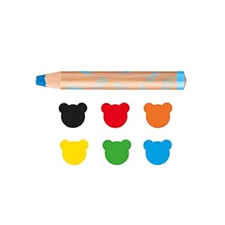 CARIOCA Baby Crayons 3in1, Pastelloni Colorati Super Lavabili per Bambini 3 in 1, Matite Colorate e Pastelli a Cera Acquerellabili, Colori Assortiti, 6 Pezzi