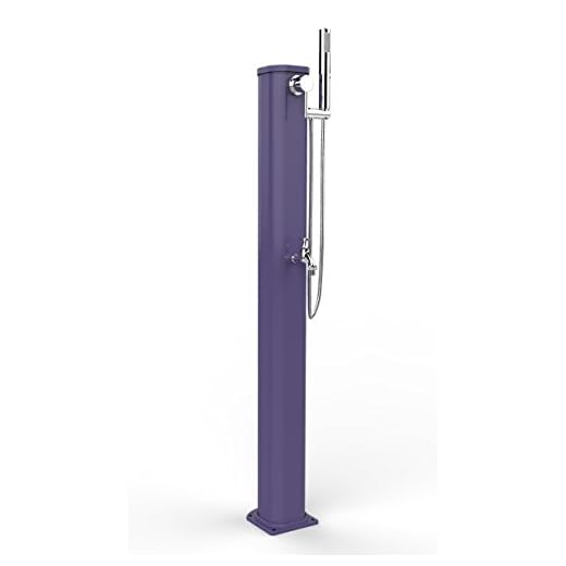 Arkema Design Fuente En Aluminio De Jardín Solar Con Mezclador, Ducha Movil Y Grifo De Manguera; Jolly Go Jg180/4005 Violeto