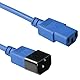 ACT Kaltgerätekabel 3m, C13 zu C14 Kaltgerätekabel Verlängerung, IEC Stecker zu Buchse 3 Pin - AK5111 Blau