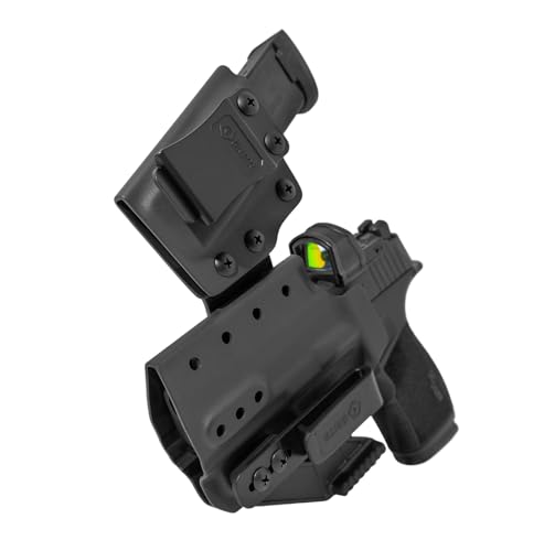 GRITR IWB Appendix Carry Kydex Gun Holster Fits Sig Sauer P365-XMACRO | Pistol Accessory for Men & Women w/Mag Holder, Optic Cut, Open Bottom, Adjustable Retention & Cant, Left Hand