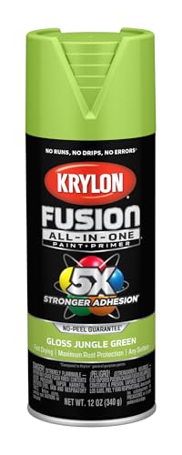 Krylon Fusion All-In-One Adhesive Spray Paint for Indoor/Outdoor Use, 12 oz, Jungle Green