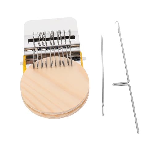HAWILLOSCH Juguete Intelectual de Madera Mini Molino de Tejer Niños Tejedores Material de Madera Seguro Uso Duradero