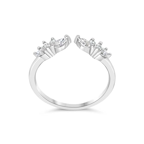 Unique Moissanite Promise Rings for Her, Elegant Wedding Band & Engagement Ring Set Jewelry, Latest Fashion Infinity Eternity Band, Dainty Non-Tarnish Sterling Silver Bridal Bands for Women3