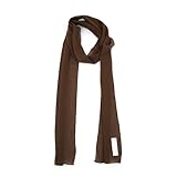 [UNDERCONTROL] アンダーコントロール 男女兼用 ユニーク 円形ラベル ディテール 春夏 スカーフ 薄手 ロングマフラー 韓国製 レディース (BROWN)