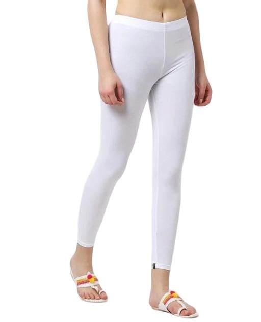 Women Cotton Lycra Solid Stretchable Leggings Comfortable Ankle Length Bottom for Daily Casual Use Stylish Flexible Fit Pants-picture-18