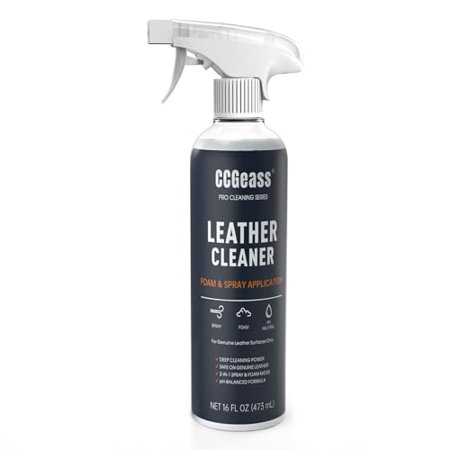 Leather Cleaner 16oz | Interior Cleaner for Car Seats, Furniture, Couches, Shoes & Boots | Ph-Balanced, Effective Cleaning, Gentle on All Surfaces