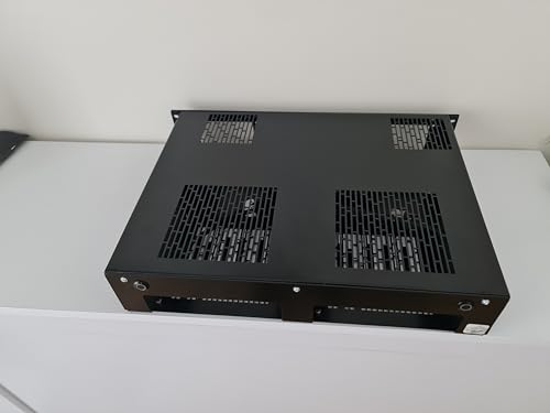 R-CASE 2 Boîtier rack 19 pouces en acier robuste 2U double mATX