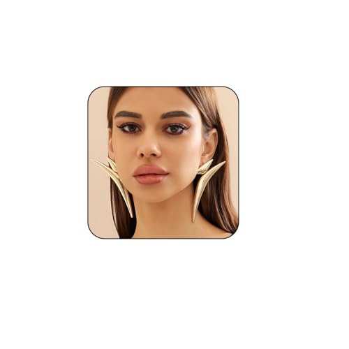 Gold Statement Earrings for Women Exaggerated Geometric Drop Dangle Earrings Trendy Fashion Gold Jewelry