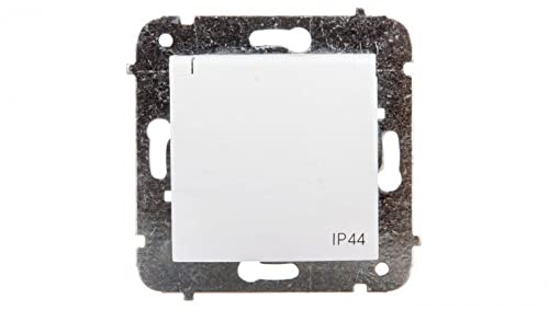 Carla 5901752634961 1-Way Socket with Hinged Lid and Panels White 1736-10 Elektro-plast White, Black