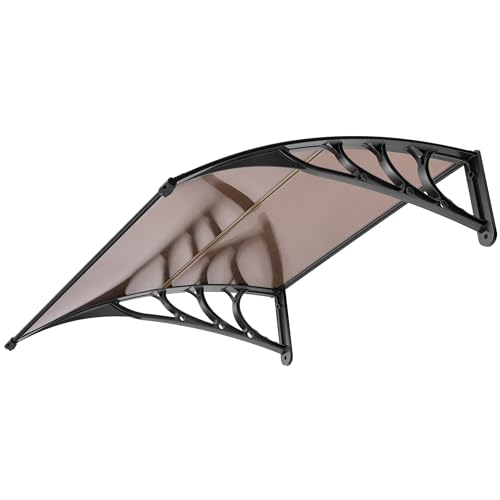 VIVOHOME Vordach für Haustür Fenster Markise 100×100cm Polycarbonat Gespleißte Überdachung...