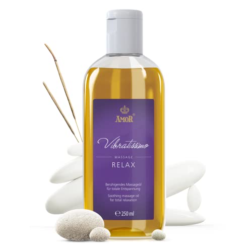 Vibratissimo « Relax » huile de massage apaisante pour la relaxation, huile d’amour érotique