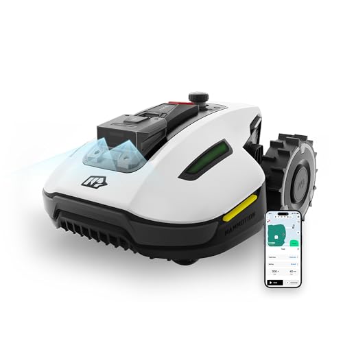 Mammotion YUKA mini 600H Robot Lawn Mower for 0.15 Acre, Max.0.3 Acre, No Wire, No RTK Installation, Free NetRTK+AI Vision Positioning, 45% Slope, Cutting Height 2''~3.5'', 15 Mowing Zones